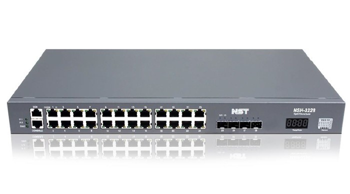 NST NSH-3228 24포트 기가비트 L3 스위치 + 4 10G SFP+ (온습도 센서·전원 이중화)
